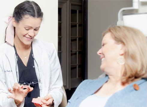 Dr. Baleigh with patient